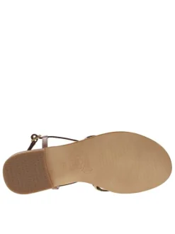 Nu-pieds en cuir léopard à semelle à talon décroché bas avec boucle à ardillon