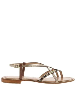 Nu-pieds en cuir léopard à semelle à talon décroché bas avec boucle à ardillon
