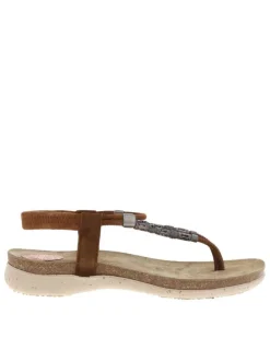 Nu-pieds en cuir suède à breloques, semelle semi-compensée et boucle à ardillon