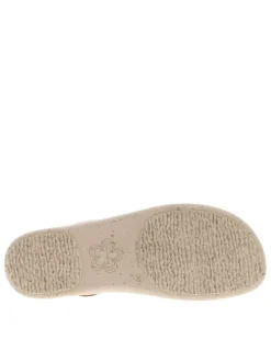 Nu-pieds en cuir suède à breloques, semelle semi-compensée et boucle à ardillon