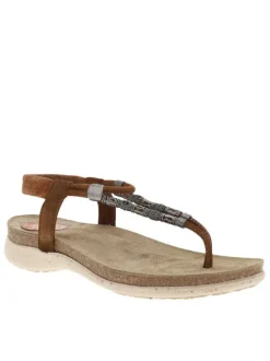 Nu-pieds en cuir suède à breloques, semelle semi-compensée et boucle à ardillon