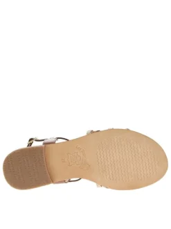 Nu-pieds Harry en cuir léopard avec une boucle à ardillon et un talon plat