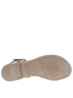 Nu-pieds léopard à semelle plate avec une fermeture à boucle à ardillon