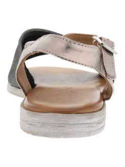 Nu-pieds Malbo en cuir noirs à semelle plate et à boucle à ardillon