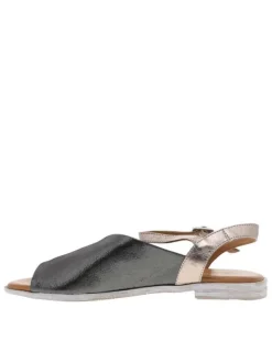 Nu-pieds Malbo en cuir noirs à semelle plate et à boucle à ardillon