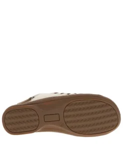 Nu-pieds Rose en cuir platine avec multiples brides et bande auto-agrippante