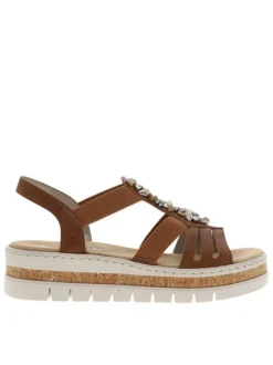 Nu-pieds/sandales femme marron