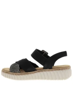 Nu-pieds/sandales femme noir