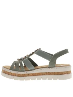 Nu-pieds/sandales femme vert