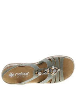 Nu-pieds/sandales femme vert