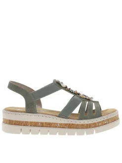 Nu-pieds/sandales femme vert