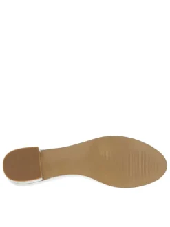Nu-pieds transparents et argentés à talon décroché avec bijoux multicolores