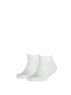 Paire de chaussettes blanches unies avec une coupe basse