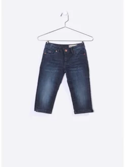 Pantacourt fille bleu