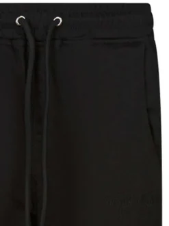 Pantalon cargo noir uni avec une taille élastiquée et une coupe slim