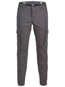Pantalon Cargo Paul Flake anthracite uni avec une coupe slim