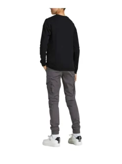 Pantalon Cargo Paul Flake anthracite uni avec une coupe slim