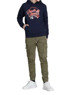 Pantalon Cargo Paul Flake en coton mélangé kaki uni avec une coupe slim