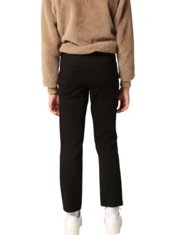 Pantalon Chino noir coupe slim avec cordon de serrage à la taille