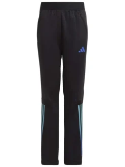 Pantalon de jogging en matière recyclée noire à coupe slim et taille élastiquée