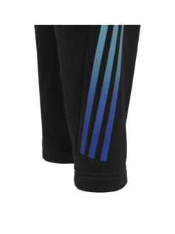 Pantalon de jogging en matière recyclée noire à coupe slim et taille élastiquée