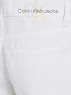 Pantalon en better coton initiative blanc uni avec une coupe regular fit