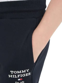 Pantalon jogging en coton en transition marine uni coupe slim