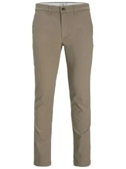 Pantalon Marco Dave en coton chocolat imprimé généraliste coupe chino