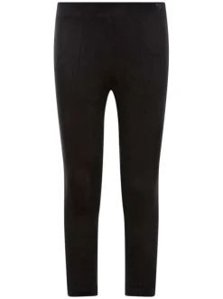 Pantalon Pjeg noir uni effet daim coupe skinny