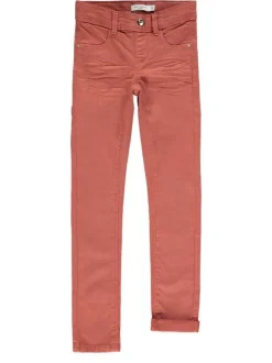 Pantalon rouille taille haute coupe skinny
