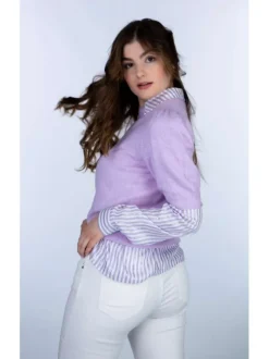 Pantalon blanc uni avec une coupe slim et une taille intermédiaire