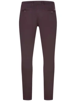 Pantalon bordeaux fantaisie en coton coupe chino