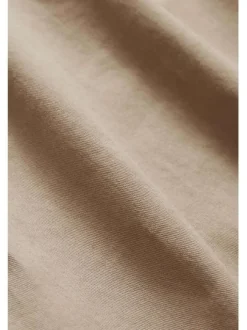 Pantalon brique en coton uni avec une coupe régular