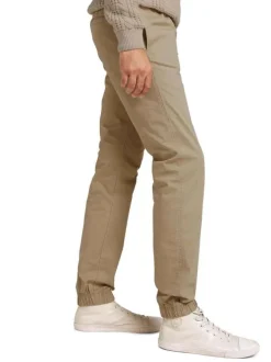 Pantalon brique en coton uni avec une coupe régular