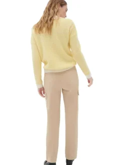 Pantalon Cargo chocolat uni avec une coupe Regular Fit et 6 poches
