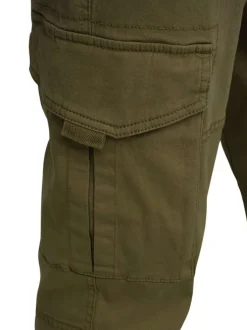 Pantalon Cargo Dean Cargo en coton taupe uni avec une coupe cargo