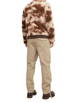 Pantalon Cargo en coton en transition beige uni avec une coupe cargo