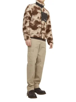 Pantalon Cargo en coton en transition beige uni avec une coupe cargo