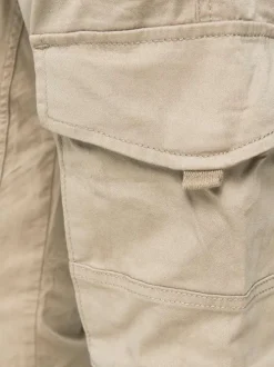 Pantalon cargo Paul coupe slim en coton beige uni