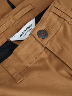 Pantalon cargo Paul Flake camel uni en coton mélangé avec une coupe droite