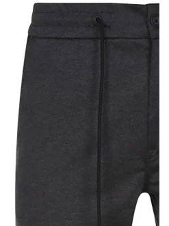 Pantalon chino anthracite uni avec une coupe slim et à 5 poches