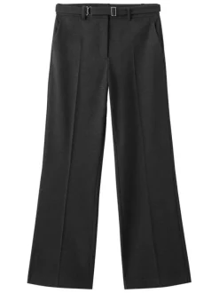 Pantalon Chino anthracite uni coupe ample pourvu de trois types de fermetures