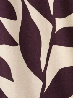 Pantalon chino beige à motifs pourvu d'une coupe large et d'une taille haute