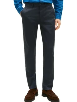 Pantalon chino Bleecker en coton mélangé marine pourvu d'une coupe slim
