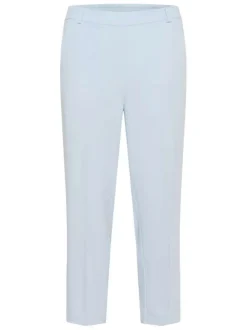 Pantalon chino bleu ciel uni pourvu d'une taille élastiquée