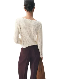 Pantalon chino bordeaux uni pourvu d'une taille intermédiaire