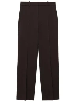 Pantalon Chino brun coupe droite pourvu de multiples types de fermetures