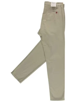 Pantalon Chino Daytona en coton beige à coupe slim et poches plaquées