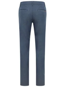 Pantalon Chino Daytona en coton bleu à coupe droite et poches plaquées