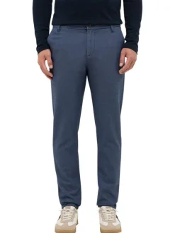 Pantalon Chino Daytona en coton bleu à coupe droite et poches plaquées